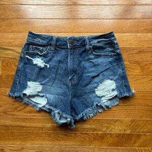 Women's Distressed Jean Shorts - High Rise - Size 7 / 28W